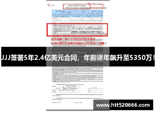 JJJ签署5年2.4亿美元合同，年薪逐年飙升至5350万！